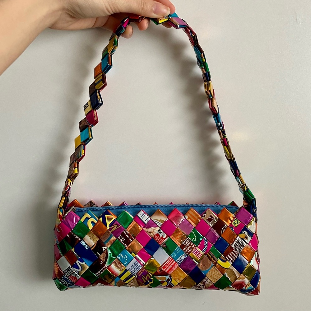 Handmade Candy Snack Wrapper Shoulder Bag